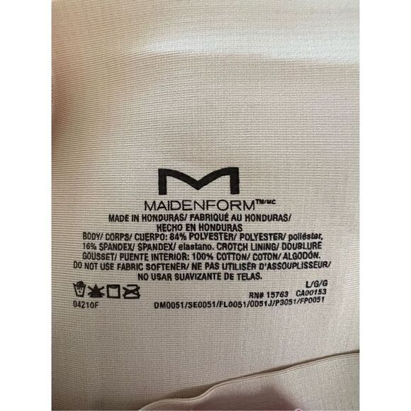Maiden Form Women’s Briefs Nude Color Body Shaping SZ L Cool Comfort for Summer - Picture 6 of 6